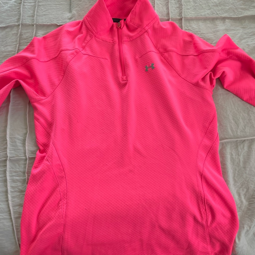 Under Armour pink half zip pullover